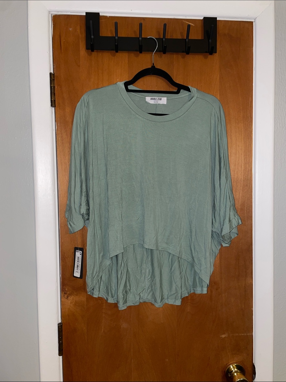 Double Zero Sage Green Relaxed High-Low Tee
